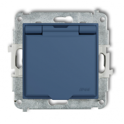 KARLIK ICON Gniazdo hermetyczne z uziemieniem navy blue 64IGPB-1zp  (64IGPB-1zp)